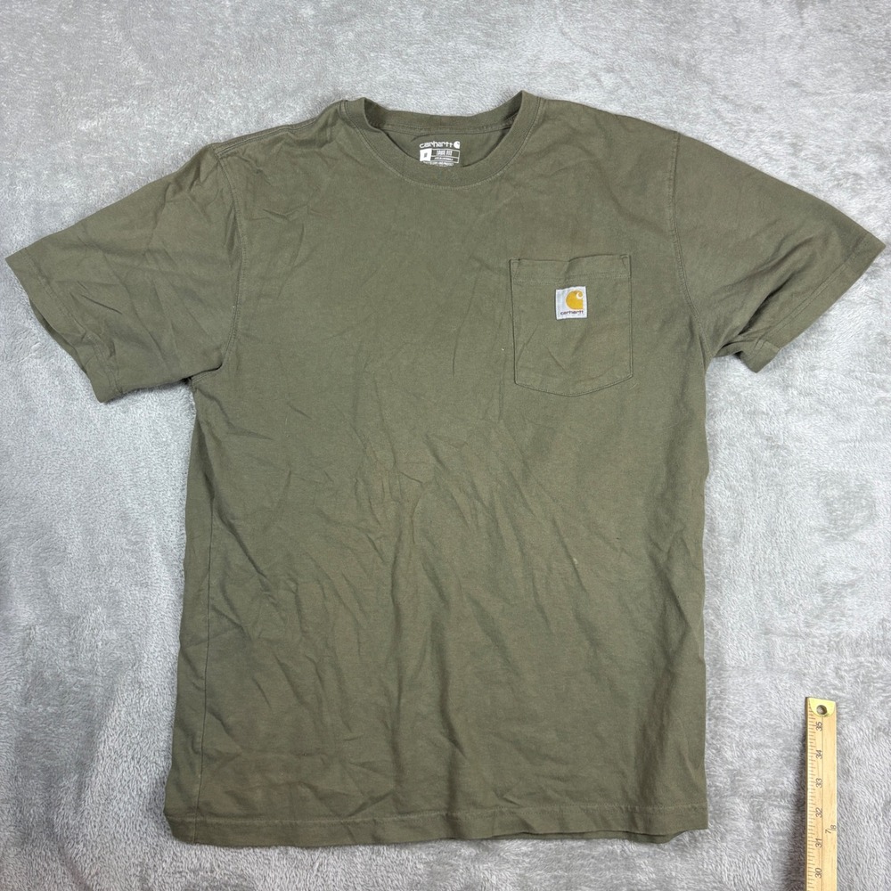 Carhartt Shirts Mens M Loose Fit Pocket Tee Olive Green Workwear Casual‎